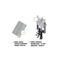 Serel Smooth T020111BK40 Metal Ayaklı Gömme Rezervuar Seti