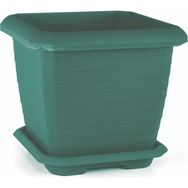 Serinova HK03 3 Tabaklı 37 cm 25.5 Litre Yeşil Hisar Kare Saksı