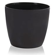 Serinova YK04 Siyah No:4 Drenaj Aparatı ile Birlikte 21.8 cm 7.4 Litre Yakut Saksı