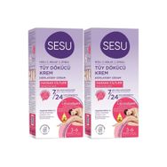 Sesu Sensitive Hassas Ciltler 2x40 ml Tüy Dökücü Krem