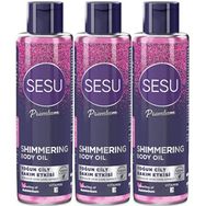 Sesu Shimmering Body Oil 3x150 ml Simli Cilt Bakım Yağı