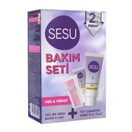 Sesu Tüy Sarartıcı Krem Ağda Bandı Premium Bakım Seti