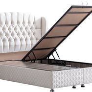 Setay Mobilya 120x200 cm Krem Nice Baza ve Başlık Seti