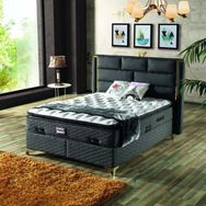 Setay Mobilya 160x200 cm Gri Royal Baza Başlık ve Yatak Seti