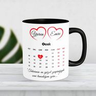 Sevgiliye Özel Takvim Baskılı Kupa