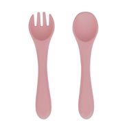 Sevi Bebe Pembe Silikon Çatal ve Kaşık Seti