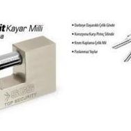SGS 90 mm Saten Kaplama Kayar Milli Asma Kilit
