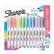 Sharpie 12'li Blister Karışık S-Note Fosforlu İşaretleme Kalemi