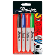 Sharpie 1985858 Permanent Fine 4 lü Standart