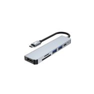 Shaza HDMI SD KART USB PD Girişli 6 in 1 USB Type-C Hub Port Adaptör