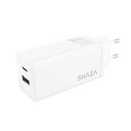 Shaza SG2501/65/WT PD65W Çift Çıkışlı USB QC3.0 Type-C Şarj Adaptörü