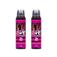 She Is A Clubber 2x150 ml Kadın Sprey Deodorant