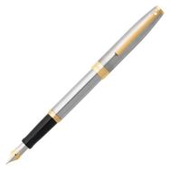 Sheaffer 9473-0 Sagaris Krom Gövde Ve Kapak,Altın Renkli Klips Dolma Kalem
