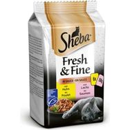 Sheba 6x50 gr Fresh Fine Et Koleksiyonu Somonlu ve Tavuklu Yaş Mama