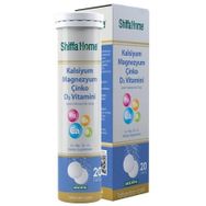 Shiffa Home Kalsiyum Magnezyum Çinko D3 Vitamini 20 Efervesan Tablet