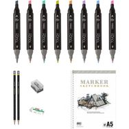 Shinhan Art Touch Twin Çizim Seti 3 Çift Uçlu Markör Kalem