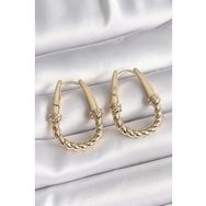 Shoecide 316L Çelik Gold Renk Burgu Halka Model Kadın Küpe