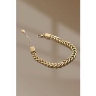 Shoecide Çelik Gold Renk Kalın Zincir Model Kadın Bileklik