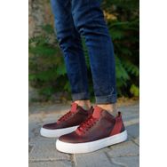 Shoecide CH004 CBT Hide Bordo Renk Kalın Taban Erkek Günlük Ayakkabı