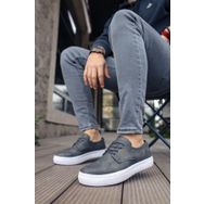 Shoecide CH005 CBT Pitti Antrasit Renk Beyaz Taban Erkek Günlük Ayakkabı
