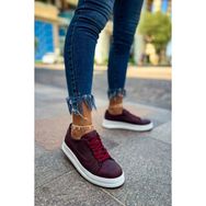 Shoecide CH043 CBT Cowien Bordo Renk Kadın Günlük Ayakkabı