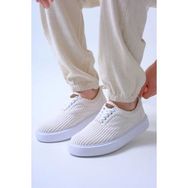 Shoecide CH173 CBT Velluto Beyaz Renk Beyaz Taban Erkek Günlük Ayakkabı