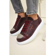 Shoecide CH175 CBT Mirror Bordo Renk Aynalı Erkek Günlük Ayakkabı