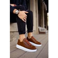 Shoecide CH253 CBT Mirror Non Taba - Beyaz Renk Kalın Taban Erkek Günlük Ayakkabı