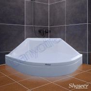 Shower 110x110 cm Oval Oturmalı Duş Teknesi