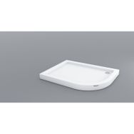 Shower Oval Asimetrik Monoblok 80x160 cm Duş Teknesi