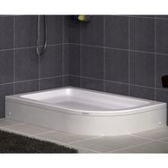 Shower Oval Asimetrik Panelli 80x140 cm Duş Teknesi