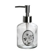 Sia Gül Desen 300 ml 7,6x15,5 cm Cam Sıvı Sabunluk