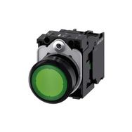Siemens 3SU1102-0AB40-1BA0 24 AC DC 1No Komple Işıklı Yay Dönüşlü Plastik Yeşil Ledli Buton