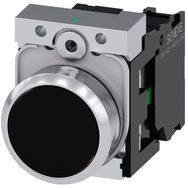Siemens 3SU1150-0AB10-1BA0 Metal Yay Dönüşlü Siyah Buton