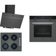 Siemens HB514FBH2T - EO6C9PO00 - LC64KPJ70T Gri 3'lü Ankastre Set