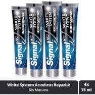 Signal White System Arındırıcı Beyazlık Aktif Karbon 4x75 ml Diş Macunu