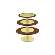 Silikomart Hula Up Brown XXL Multiplayer Kahverengi 3 Katlı Sunum Tabağı