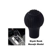 Silikonlu Masajlı Vites Topuzu Kılıfı Siyah Yuvarlak BR6219601