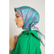 Silk Home 11391-09 Mint Yeşili Desenli Tivil İpek Eşarp