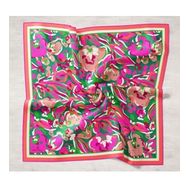 Silk Home 11405-28 Somon-Fuşya Desenli Tivil İpek Eşarp