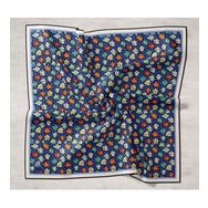 Silk Home 11428-21 Mavi Karma Desen Tivil İpek Eşarp