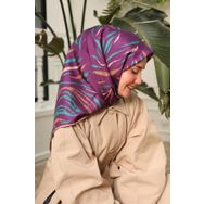 Silk Home 11432-04 Mürdüm Desenli Tivil İpek Eşarp