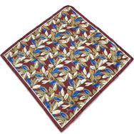 Silk Home 73055-42 Bordo Yeşil-Mavi Çiçek Desen Soft Eşarp
