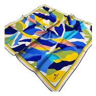 Silk Home SYR26550 Sarı Desenli Sura İpek Eşarp