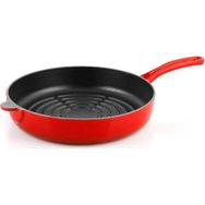 Silver 28 cm Döküm Kulplu Kırmızı Tava