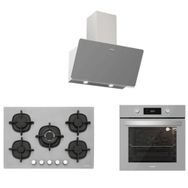 Silverline 3457 Soho 60 - CS5364S01 - BO6504S01 3'lü Gri Cam Ankastre Set