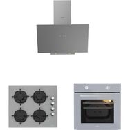 Silverline 3481 - CS5335S01 - Esty AEF6601S04 Karma Gri Cam 3'lü Ankastre Set