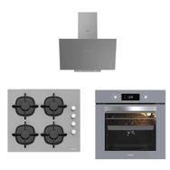 Silverline 3481 - CS5343S01 - BO65E4S01 3'lü Gri Ankastre Set