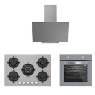 Silverline 3481 Flam 60 - CS5365S01 - BO65E1S01 3'lü Gri Ankastre Set