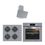 Silverline 3481 Flam S-CS5349S01-BO65E4S01 3'lü Gri Ankastre Set
